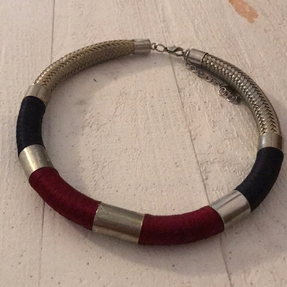 Accessorize Dark Red and Blue Necklace